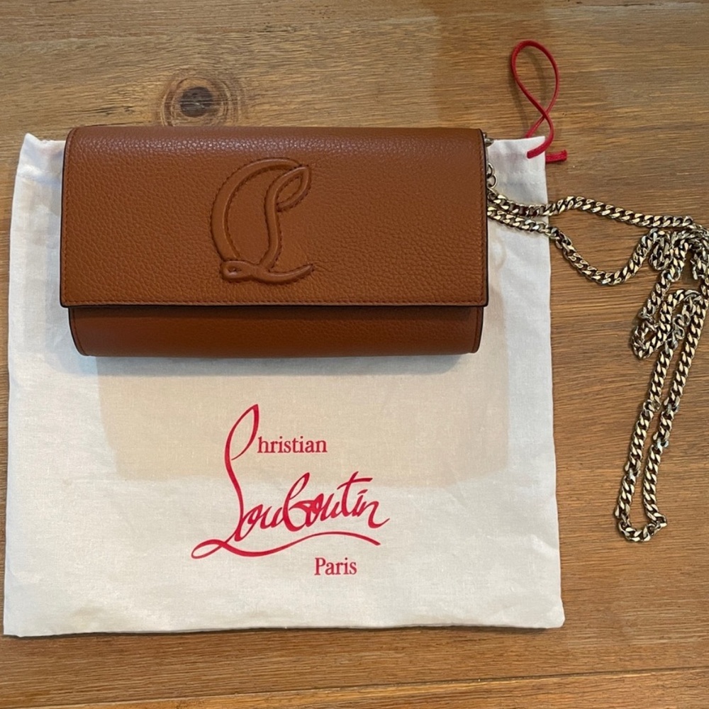 Christian Louboutin By My Side Crossbody with gold chain